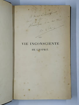 La vie inconsciente de l'esprit.. COLSENET Edmond,