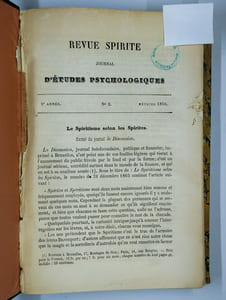 Revue Spirite. Journal d' études psychologiques. Neuvième année. Février à décembre 1866.