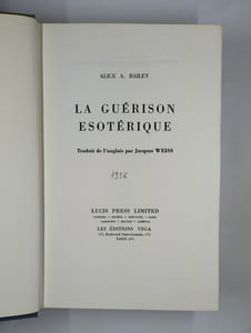 La guérion ésotérique.