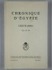 Chronique d'Egypte LXXVII (2002) Fasc. 153-154.. COLLECTIF,