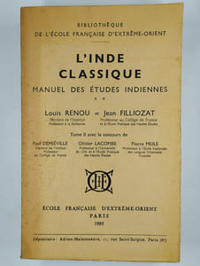 L'Inde classique. Manuel des études indiennes. COMPLET en 2 vol.