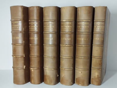 Proceedings of the society of Biblical Archaeology. 6 vol. Vol. XI - XVI (1888 - 1894).