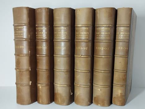 Proceedings of the society of Biblical Archaeology. 6 vol. Vol. XI - XVI (1888 - 1894).. COLLECTIF,