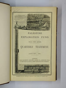 Palestine exploration fund. 11 vol. 1887 - 1897.