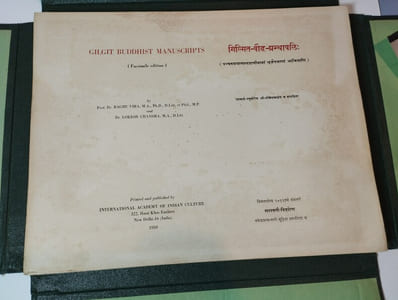 Gilgit Buddhist Manuscripts (Facsimile edition). Part 1-10. Sata-pitaka series. Indo-asian literatures. Vol 10. COMPLET en 10 vol.