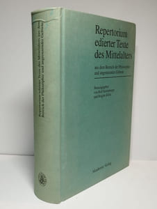 Repertorium edierter Texte des Mittelalters aus dem Bereich der Philosophie und angrenzender Gebiete.
