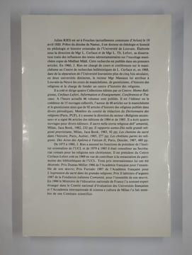 Les études manichéennes. Des controverses de la réforme aux découvertes du XXe siècle.. RIES Julien,