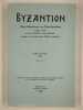 Byzantion. Revue internationale des &eacute;tudes byzantines. Tome XXXVIII (1968). Fascicule 1 et 2.. COLLECTIF,