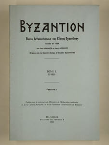 Byzantion. Revue internationale des études byzantines. Tome L (1980). Fascicules 1 et 2.