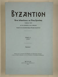 Byzantion. Revue internationale des études byzantines. Tome LI (1981). Fascicules 1 et 2.