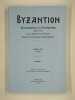 Byzantion. Revue internationale des &eacute;tudes byzantines. Tome LVIII (1988). Fascicules 1 et 2.. COLLECTIF,