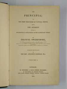 The Principia or the first principles of natural things, being new attempts toward a philosophical xplanation of the elementary world. COMPLET en 2 vol.