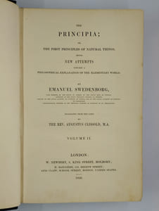 The Principia or the first principles of natural things, being new attempts toward a philosophical xplanation of the elementary world. COMPLET en 2 vol.
