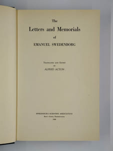 The letters and memorials of Emanuel Swedenborg. COMPLET en 2 vol. 1709-1748. [1748-1772].