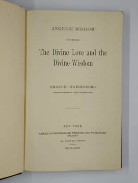 Angelic wisdom concerning the divine love and the divine wisdom.. SWEDENBORG Emanuel,