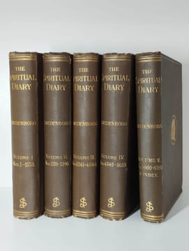 The spiritual diary of Emanuel Swedenborg. Being the record during twenty years of his supernatural experience. COMPLET en 5 vol.. SWEDENBORG Emanuel,