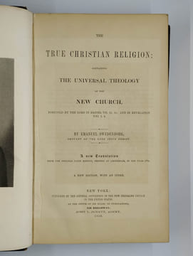 The true christian religion containing the universal theology of the new church.. SWEDENBORG Emanuel,