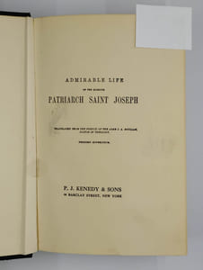 Admirable life of the glorious patriarch saint Joseph.
