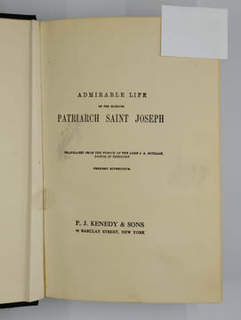 Admirable life of the glorious patriarch saint Joseph.. BOULLAN J. A. (abbé),