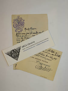 Ensemble de 2 correspondances. - 1 lettre autographe signée, sans date, sans nom de destinataire. - 1 billet autographe signé , sans date, adressé à une "Comtesse".
