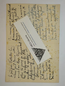Lettre autographe signée, non datée, à [Rachilde] "Chère Madame & Amie".. PELADAN Joséphin,