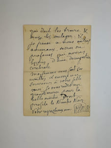 Lettre autographe signée, non datée, à [Rachilde] "Chère Madame & Amie".