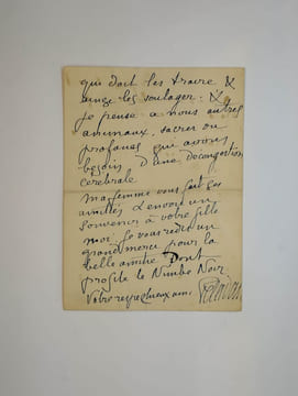 Lettre autographe signée, non datée, à [Rachilde] "Chère Madame & Amie".. PELADAN Joséphin,