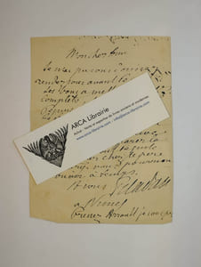 PELADAN Joséphin. Lettre autographe signée, non datée, à un ami.