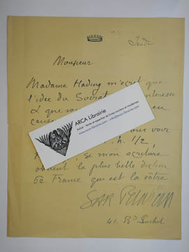 Lettre autographe signée, sans date, sans nom de destinataire.. PELADAN Joséphin,