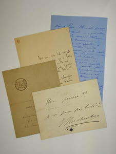 Ensemble de 9 lettres autographes signées et billets.