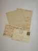 Ensemble de 9 lettres autographes sign&eacute;es et billets.. GRANIER Jeanne, SEGOND-WEBER Caroline-Eug&eacute;nie, COQUELIN CADET, HOUSSAYE Ars&egrave;ne, COQUELIN Jean, ...