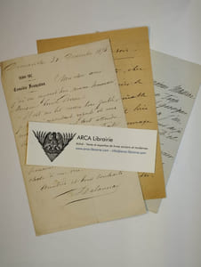 Ensemble de 9 lettres autographes signées et billets.