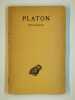 uvres compl&egrave;tes Tome III 1&egrave;re partie. Protagoras.. PLATON,