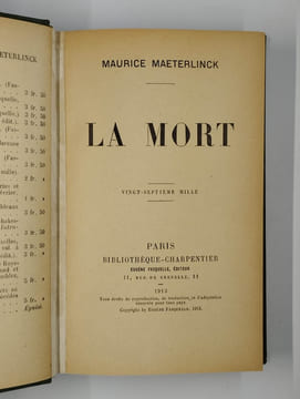 La mort.. MAETERLINCK Maurice,