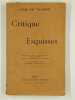 Critique et esquisses.. TALMOR Jacques,