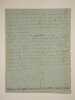 dipe et le Sphinx par le sar P&eacute;ladan. MANUSCRIT de l'article publi&eacute; dans lArtiste, octobre 1897.. Bazalgette Maurice,