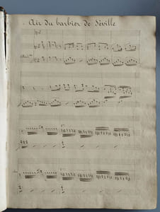 Cahier de musiques manuscrit.