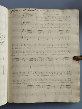 Cahier de musiques manuscrit.. GODTFURNEAU Pauline,