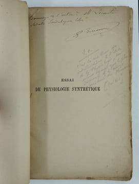 Essai de Physiologie synthétique.. PAPUS (Gérard Encausse) (Dr),