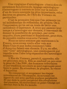 Aquarius ou la nouvelle Ere du Verseau.