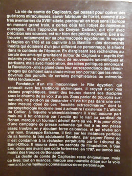 Le Comte de Cagliostro.. DALBIAN Denyse,