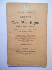 Lettre sur Les Prodiges de la nature et de l'art.