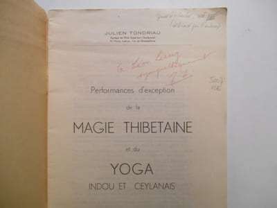 Performances d'Exception de la Magie Thibétaine et du Yoga Indou et Ceylanais.