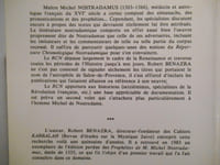 Répertoire chronologique Nostradamique (1545 - 1989).