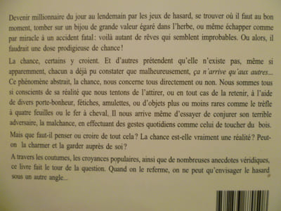 Le livre de la chance.