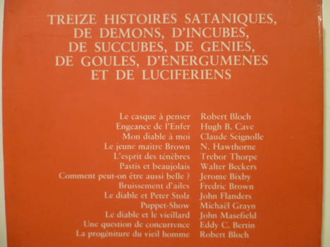 13 histoires sataniques. Oeuvres de W. Beckers, E.C. Bertin, J. Bixby, R. Bloch, F. Brown, H.B. Cave, J. Flanders, M. Grayn, N. Hawthorne, J. ...
