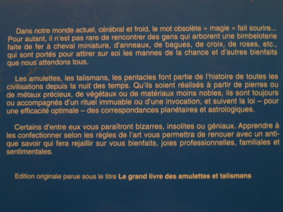 Amulettes et talismans. Leurs pouvoirs et leurs magies.