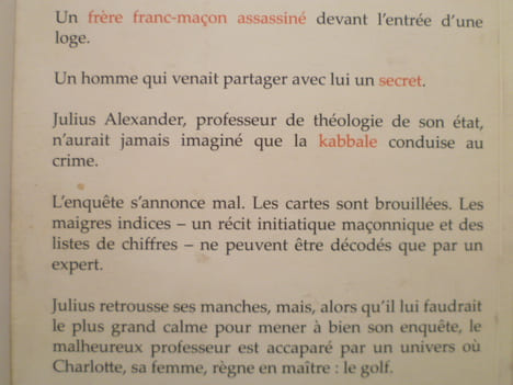 Meurtre en Kabbale. Une enquête du professeur Julius Alexander.. DECHARNEUX Baudouin,