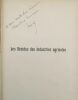BARGERON. LES RESIDUS DES INDUSTRIES AGRICOLES 1910. Bargeron