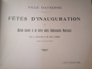 VILLE D'AUXERRE FÊTES D'INAUGURATION DU MARCHE COUVERT 4 SEPTEMBRE 1904. 